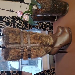 Qupid brown high heel boots size 9